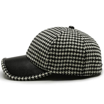 Houndstooth Leren Pet
