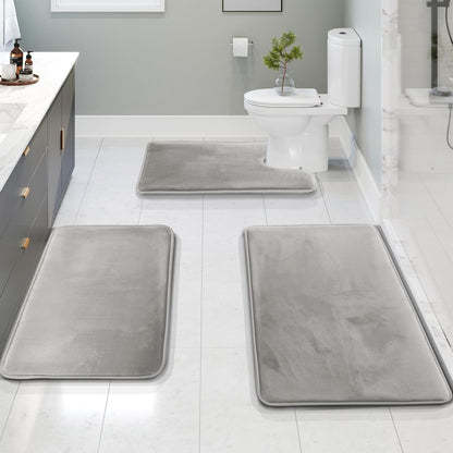 VelvaLuxe – Premium Memory Foam Badmatten Set (3-delig) voor Ultiem Comfort