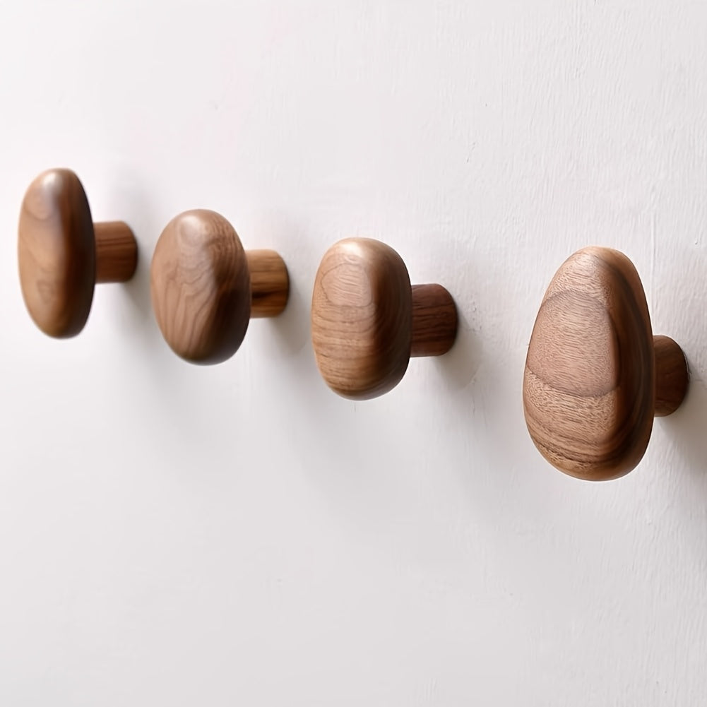 OakPebble – Natuurlijke Houten Wandhaken met Organische Vormgeving voor een Stijlvol Interieur