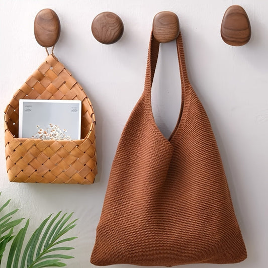 OakPebble – Natuurlijke Houten Wandhaken met Organische Vormgeving voor een Stijlvol Interieur