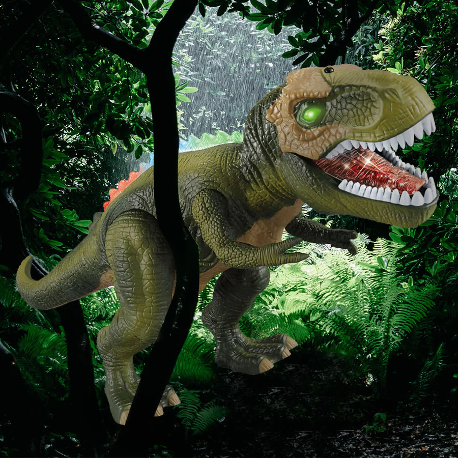 Afstandsbediening T-Rex Dinosaur LED Lichtgevende Loop- en Brullende Speelgoed Voor Kinderen Herfst 2025 Cadeau