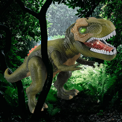 Afstandsbediening T-Rex Dinosaur LED Lichtgevende Loop- en Brullende Speelgoed Voor Kinderen Herfst 2025 Cadeau