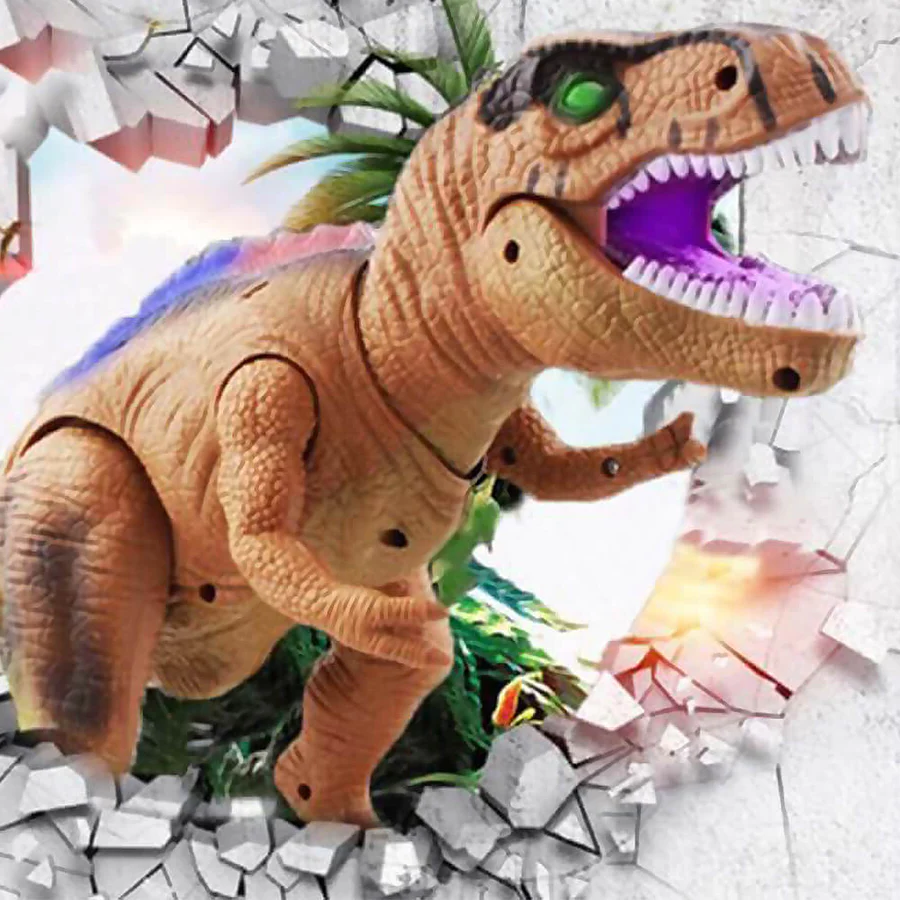 Afstandsbediening T-Rex Dinosaur LED Lichtgevende Loop- en Brullende Speelgoed Voor Kinderen Herfst 2025 Cadeau
