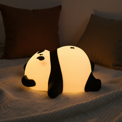 Napping Panda Ademend Squishy Silicone Compaan Geluid LED Nachtlamp Perfect Cadeau