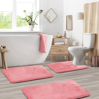 VelvaLuxe – Premium Memory Foam Badmatten Set (3-delig) voor Ultiem Comfort