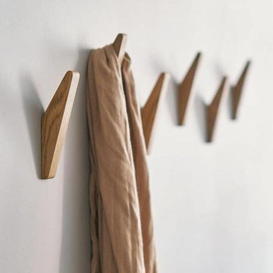 Naturéa – Set van 2 Handgemaakte Houten Wandhaken met Boho-Charme