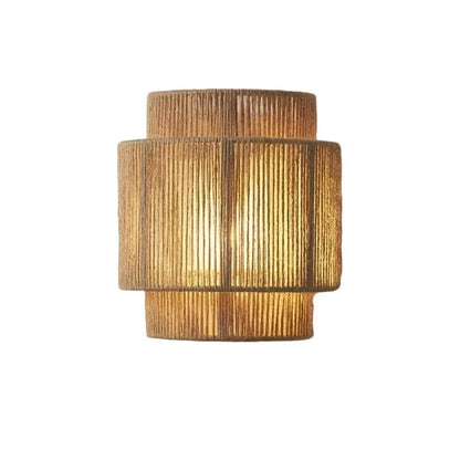 Handgeweven Rieten Bamboe Wandlamp