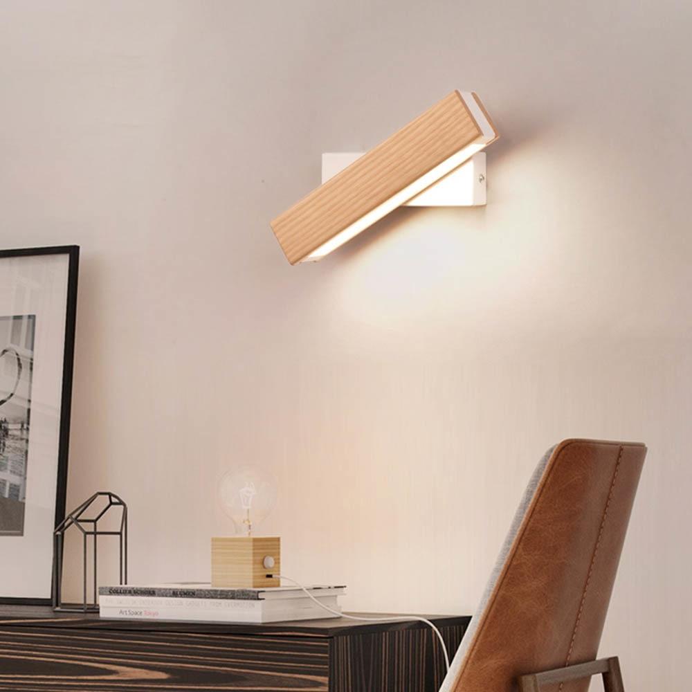 LumiHout – Luxe Wandlamp met Draaibare LED Verlichting