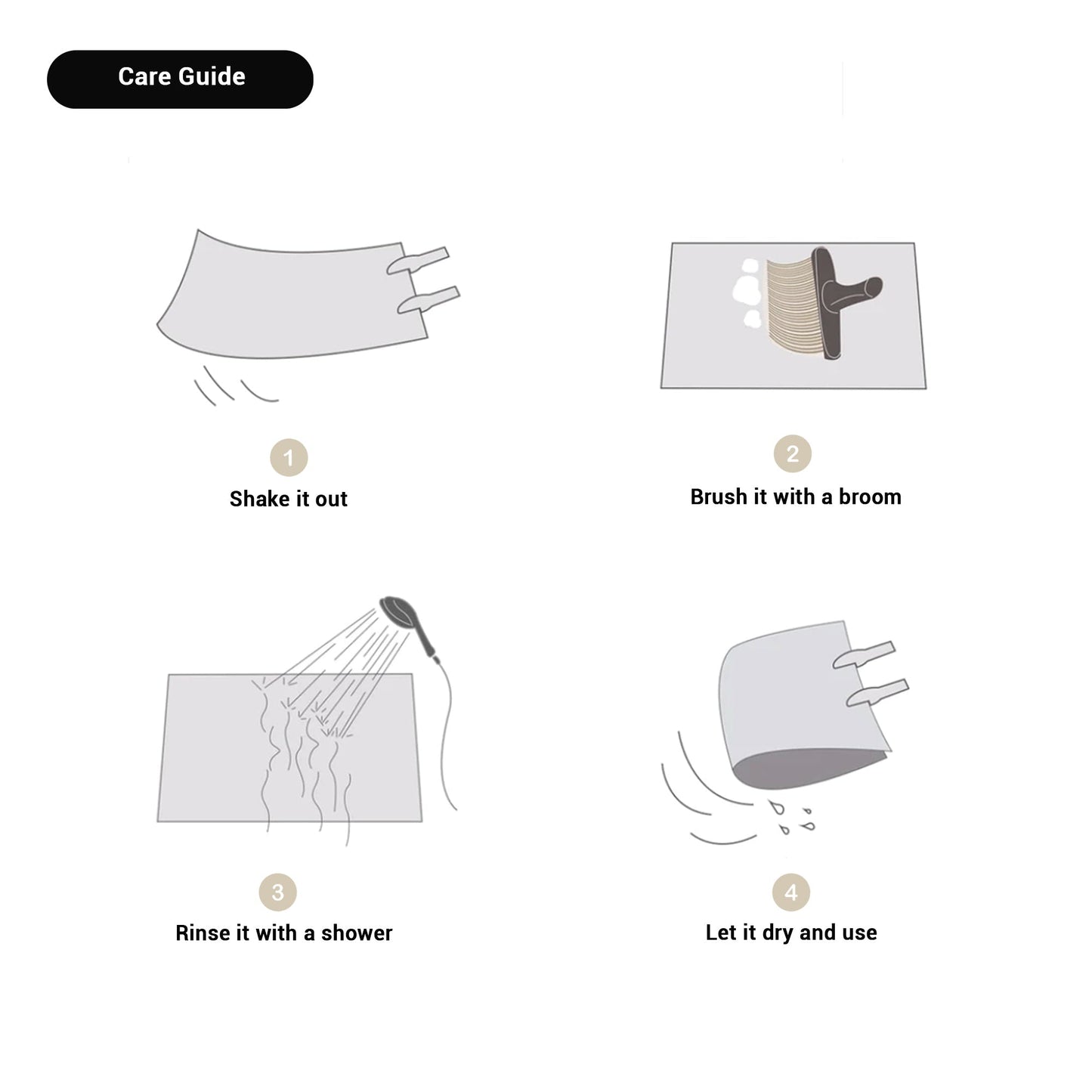 NordicFlow – Luxe Handgemaakte Badmat met Abstract Design voor Stijlvolle Badkamers