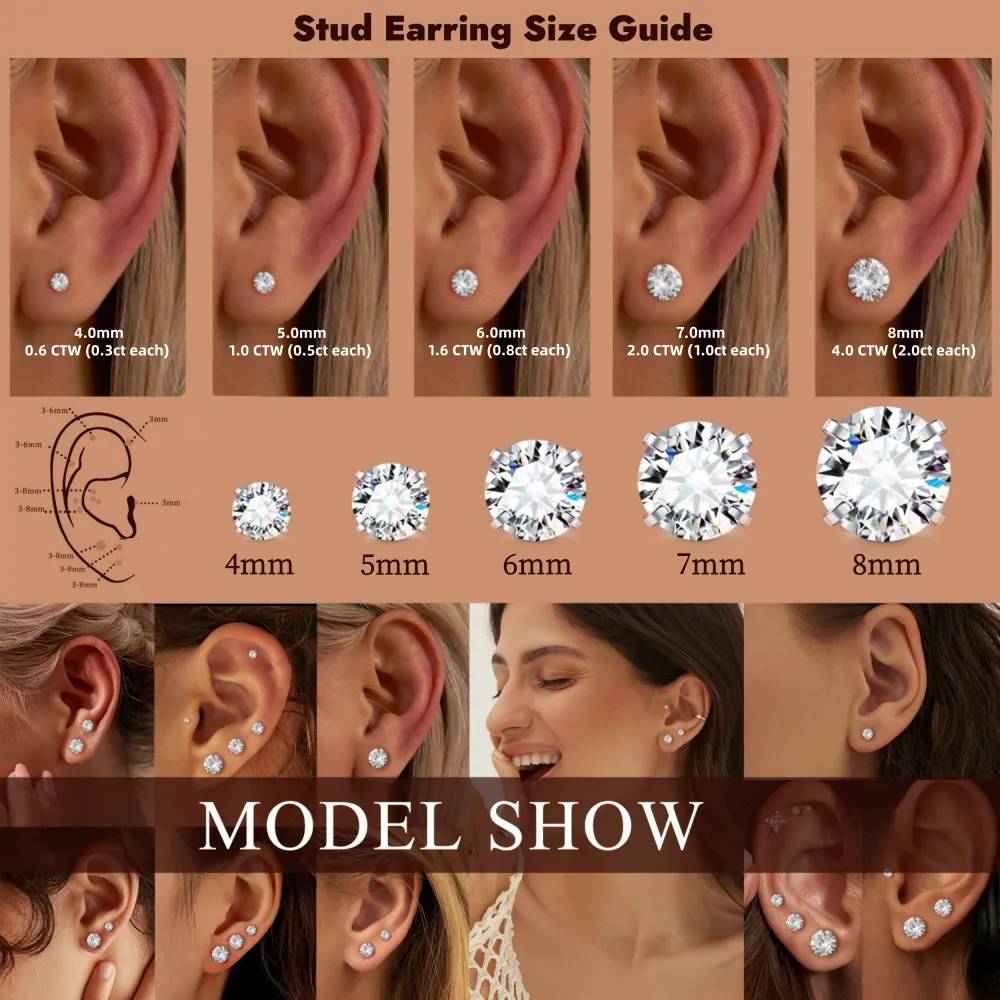 🔥2026 Hot Sale 70% KORTING!🔥Classic 4-Prong Moissanite Oorbellen