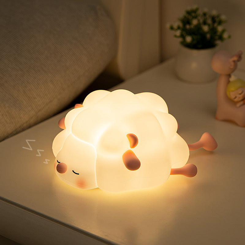 Kleine Schaap LED Squishy Tap Tap Nachtlamp