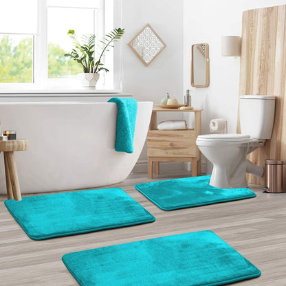 VelvaLuxe – Premium Memory Foam Badmatten Set (3-delig) voor Ultiem Comfort