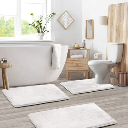 VelvaLuxe – Premium Memory Foam Badmatten Set (3-delig) voor Ultiem Comfort