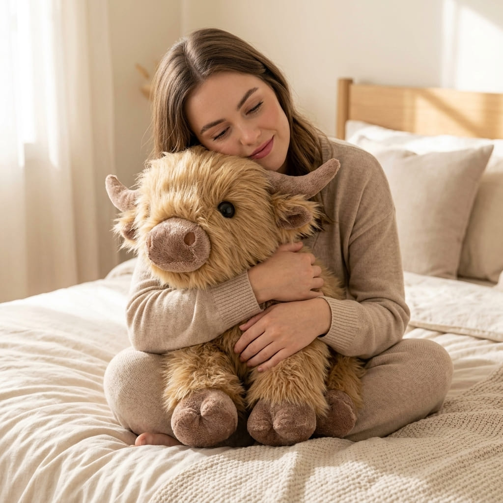 Highland Koe Gewogen Knuffeldier